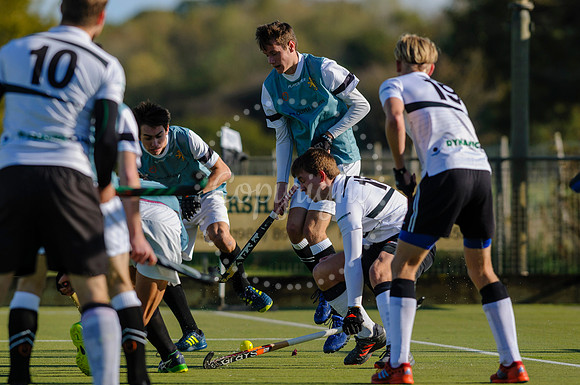 Hockey action from Harleston Men's 1 v Cambridge University.