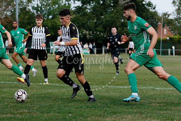 Football acton from Harleston Town vs  Biggleswade Town