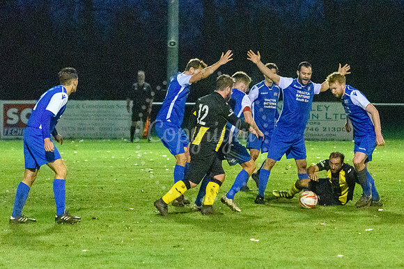 Football action from Debenham LC v Cornard