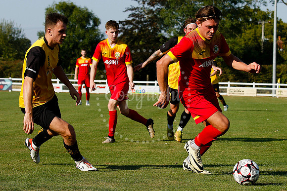 Football action from Walsham-le-Willows vs Fakenham Town