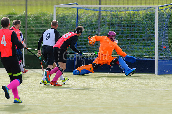 Hockey action from Harleston Magpies Men's 4 v Thetford 1