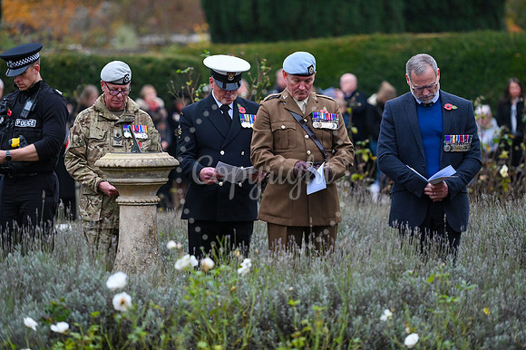 Rose Garden, Abbey Gardens Remembrance service. Picture by Mark