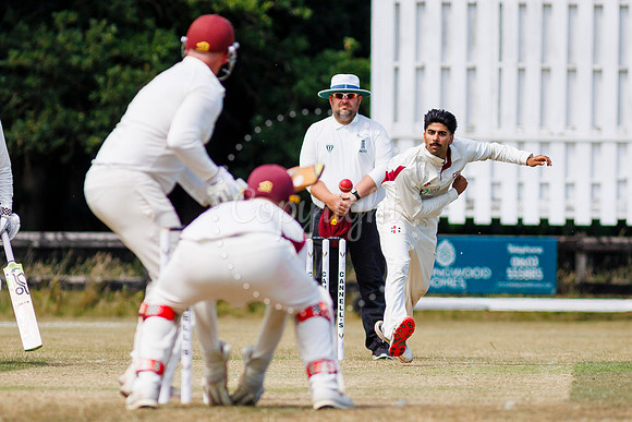 Cricket action from the Old Buckenham vs Brooke