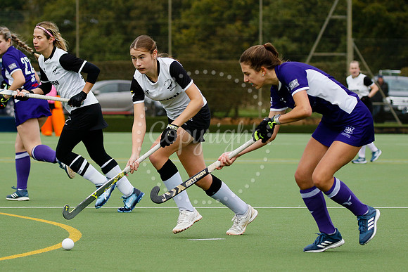 Hockey action from Harleston Magpies Ladies’ I vs Sevenoaks I