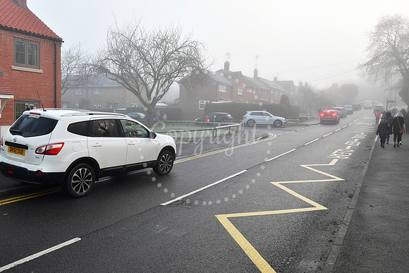 Parking outside Coddington Primary School