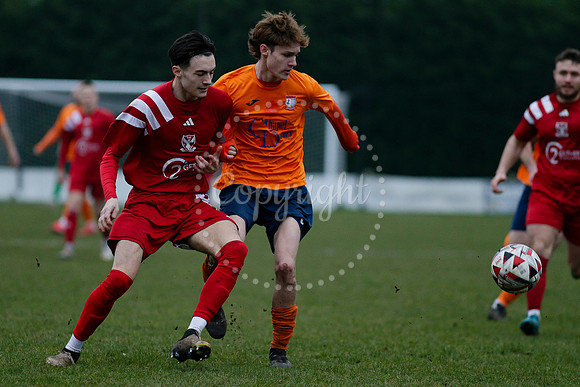 Football action from Diss Town FC vs Parson Drove
