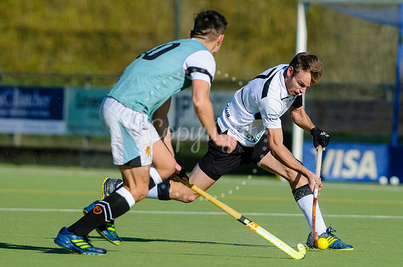 Hockey action from Harleston Men's 1 v Cambridge University.