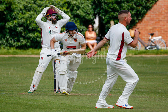 Cricket action from Diss vs Old Buckenham