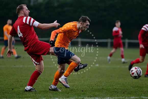 Football action from Diss Town FC vs Parson Drove
