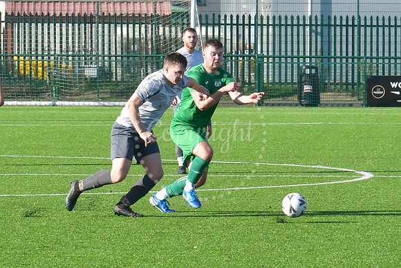 RHP Sports and Social (green) v Laxton Athletic (grey) football