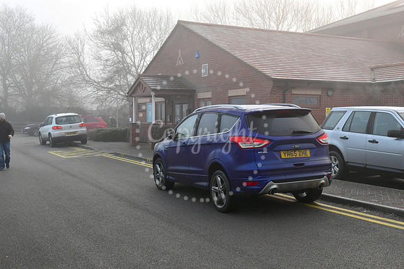 Parking outside Coddington Primary School