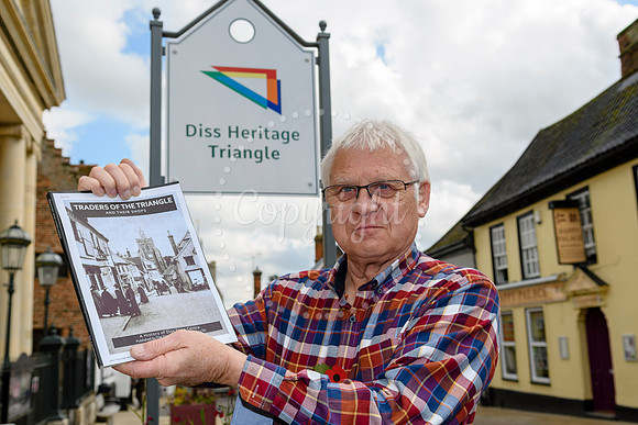 Peter Hyde with his new book about traders of the Heritage Triangle in Diss