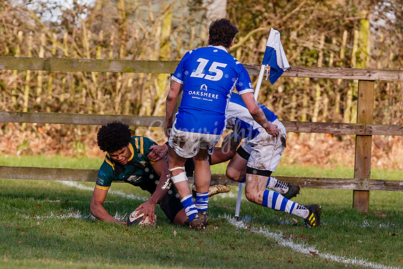 Rugby action from Diss vs Bury St Edmunds II