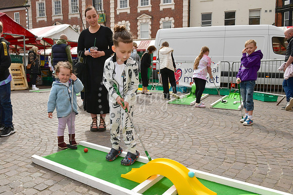 Beaumond House Easter fun day in Newark Market Place