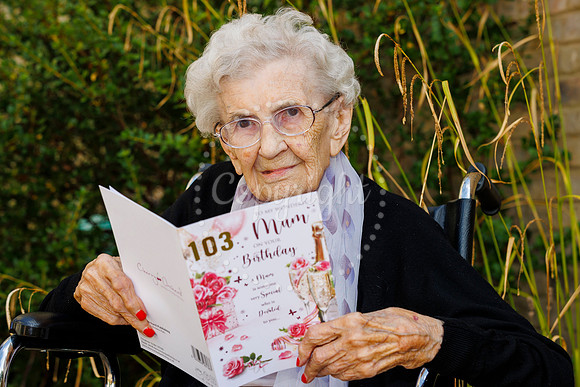 Oaklands care home resident Maud Cattermole has turned 103