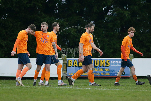 Football action from Diss Town FC vs Parson Drove