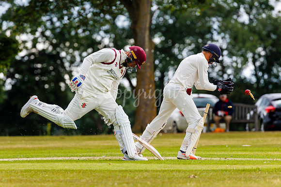 Cricket action from Garboldisham v Fakenham