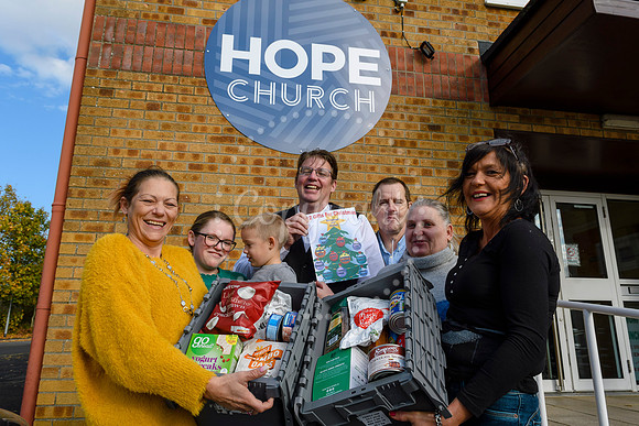 Hope Church on Vince's Road in Diss launch their Christmas Foodbank campaign.