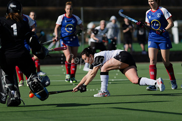 Hockey action from Harleston Magpies Ladies’ II hosting Bishop’s Stortford I