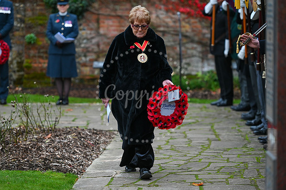 Rose Garden, Abbey Gardens Remembrance service. Picture by Mark
