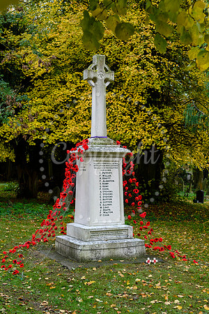 World War One display in the church Gislingham to mark the Armistice.