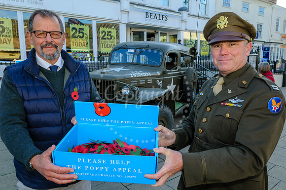 The launch of the Poppy Appeal in Diss Market Place by the Royal British Legion