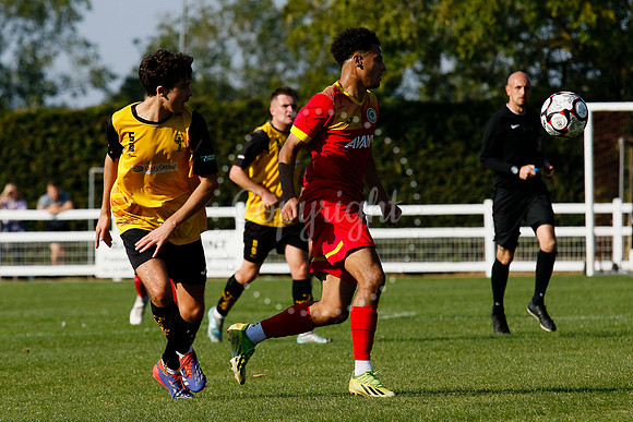 Football action from Walsham-le-Willows vs Fakenham Town