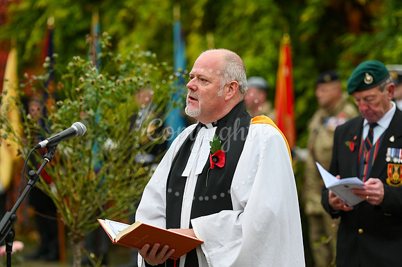 Rose Garden, Abbey Gardens Remembrance service. Picture by Mark
