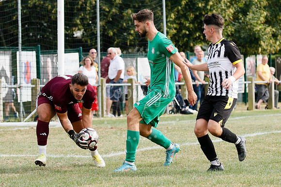 Football acton from Harleston Town vs  Biggleswade Town