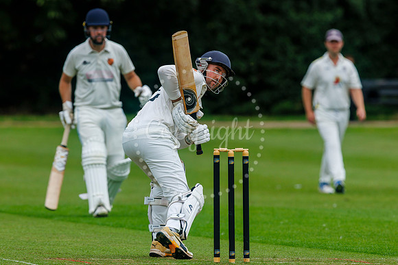 Cricket action from Diss CC v Lowestoft