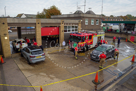 Staff from across Norfolk Fire & Rescue Service take part in a f
