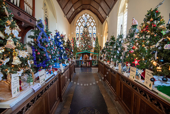 Stowmarket town centre and St Peter and St Mary’s Church, in C