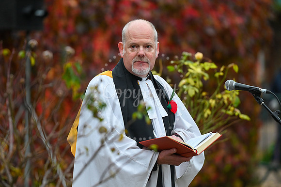 Rose Garden, Abbey Gardens Remembrance service. Picture by Mark