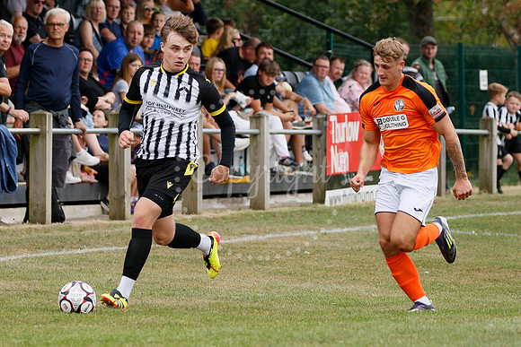 Football action from Harleston Town vs Heacham