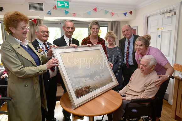 Picture of a Lancaster Bomber presented to Lancaster Grange