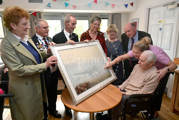 Picture of a Lancaster Bomber presented to Lancaster Grange