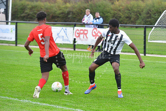 Southwell FC v FCV Grace Dieu football action