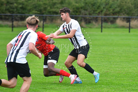 Southwell FC v FCV Grace Dieu football action