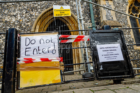 St John’s Church in Harleston which was damaged by fire