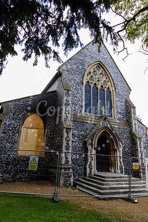 St John’s Church in Harleston which was damaged by fire