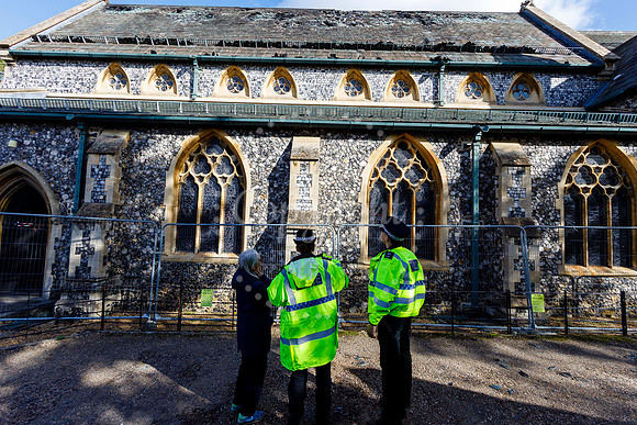St John’s Church in Harleston which was damaged by fire
