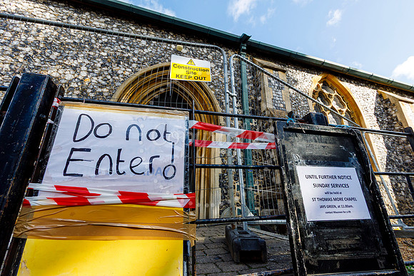 St John’s Church in Harleston which was damaged by fire