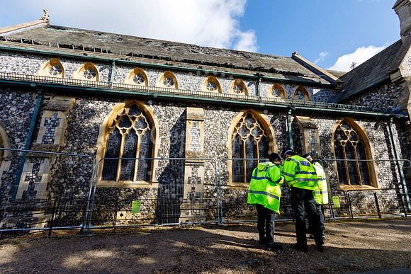 St John’s Church in Harleston which was damaged by fire
