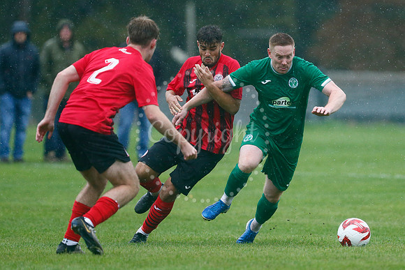 Football action from East Harling v Wymondham