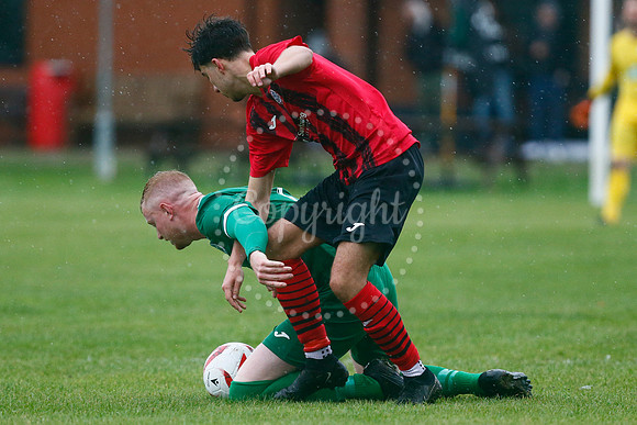 Football action from East Harling v Wymondham