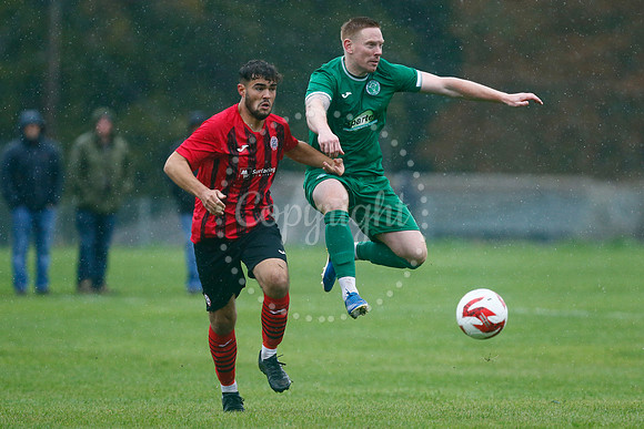 Football action from East Harling v Wymondham