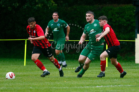 Football action from East Harling v Wymondham
