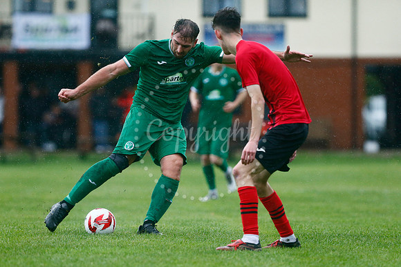 Football action from East Harling v Wymondham