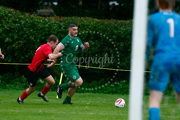 Football action from East Harling v Wymondham