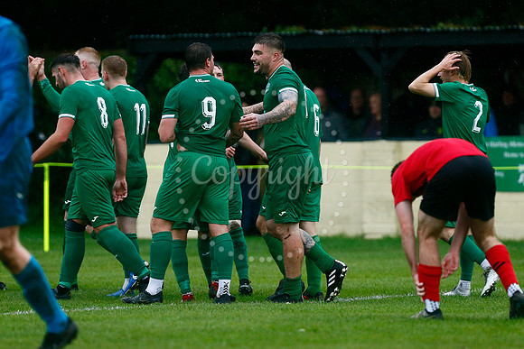 Football action from East Harling v Wymondham
